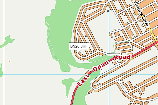 BN20 8HF map - OS VectorMap District (Ordnance Survey)