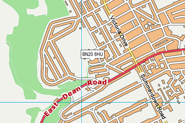 BN20 8HU map - OS VectorMap District (Ordnance Survey)