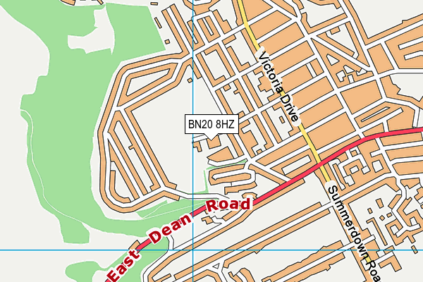 Old Town Recreation Ground map (BN20 8HZ) - OS VectorMap District (Ordnance Survey)