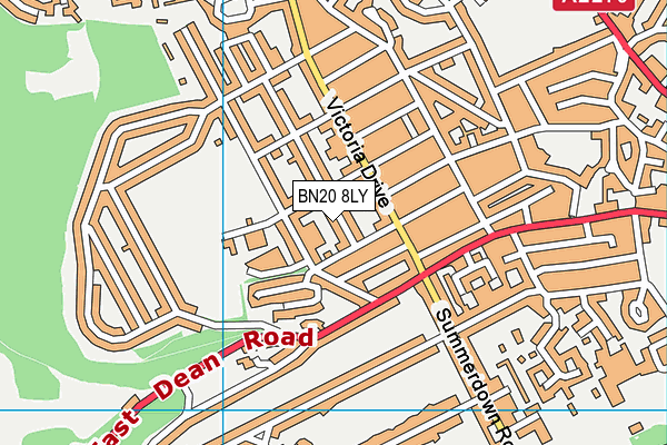 BN20 8LY map - OS VectorMap District (Ordnance Survey)