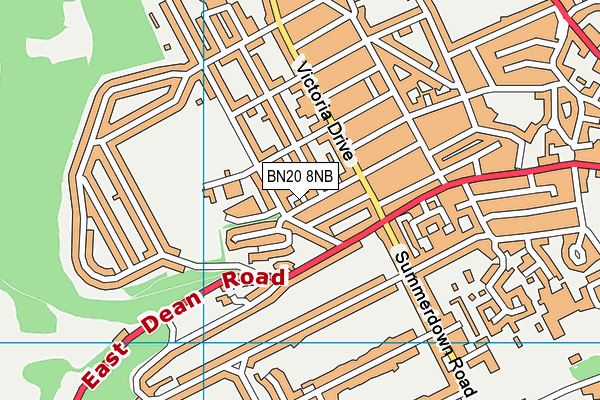 BN20 8NB map - OS VectorMap District (Ordnance Survey)
