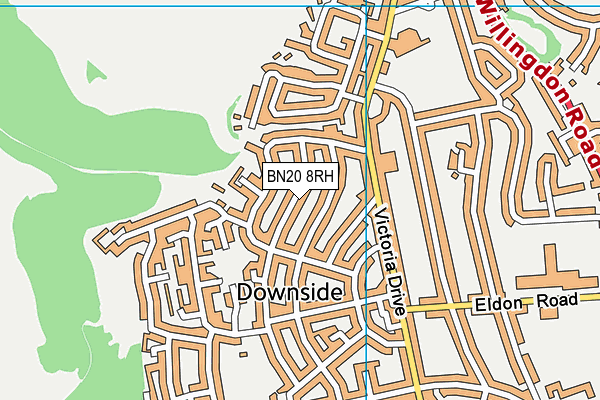 BN20 8RH map - OS VectorMap District (Ordnance Survey)