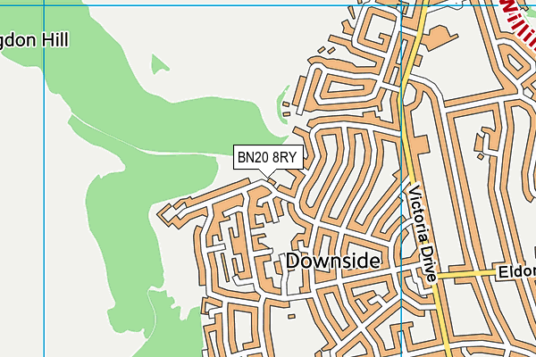 BN20 8RY map - OS VectorMap District (Ordnance Survey)