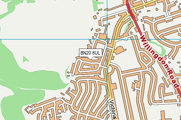 BN20 8UL map - OS VectorMap District (Ordnance Survey)