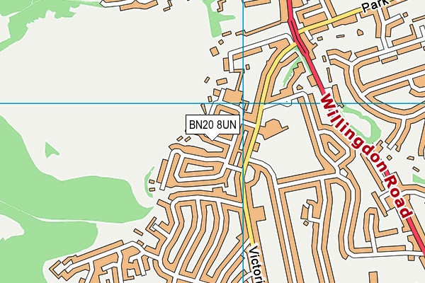 BN20 8UN map - OS VectorMap District (Ordnance Survey)