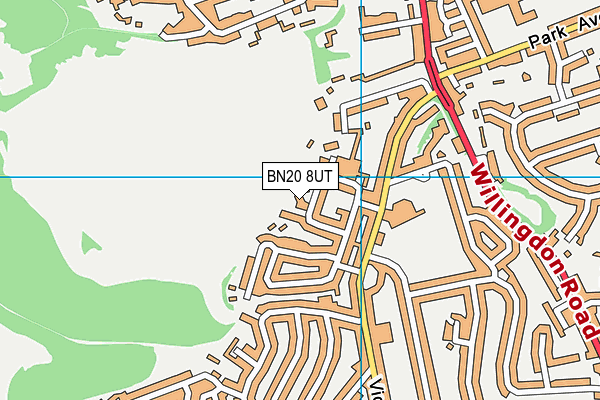 BN20 8UT map - OS VectorMap District (Ordnance Survey)