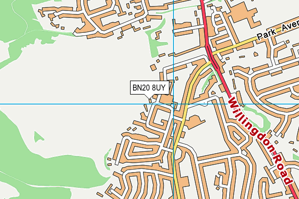 BN20 8UY map - OS VectorMap District (Ordnance Survey)