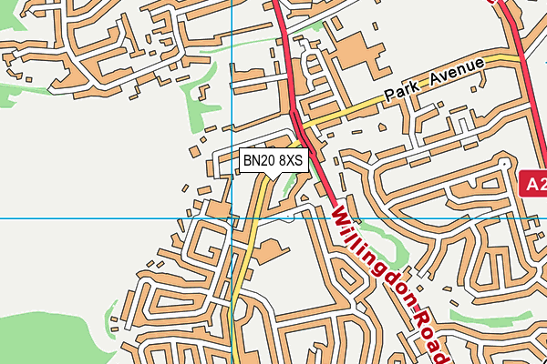BN20 8XS map - OS VectorMap District (Ordnance Survey)