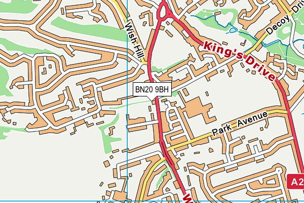 BN20 9BH map - OS VectorMap District (Ordnance Survey)
