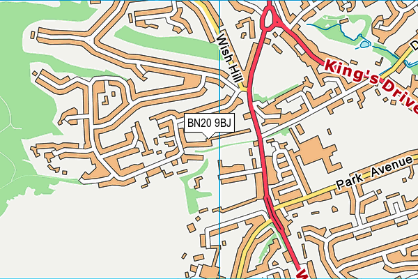 BN20 9BJ map - OS VectorMap District (Ordnance Survey)