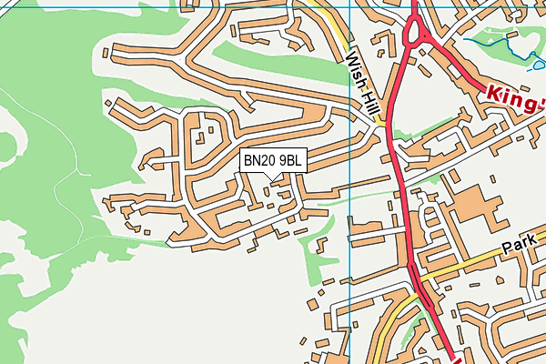 BN20 9BL map - OS VectorMap District (Ordnance Survey)