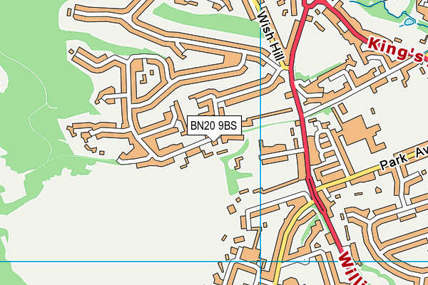 BN20 9BS map - OS VectorMap District (Ordnance Survey)