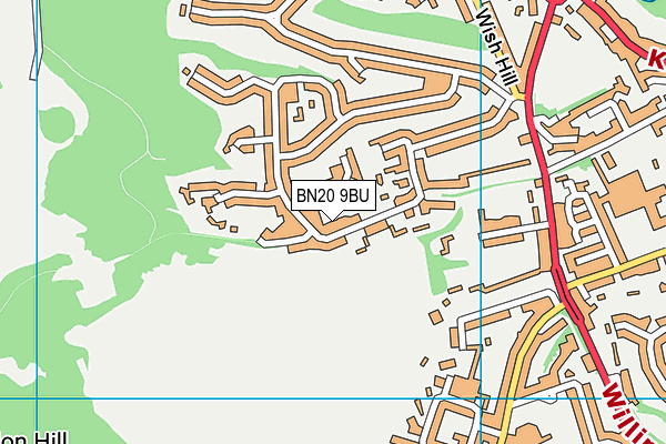 BN20 9BU map - OS VectorMap District (Ordnance Survey)