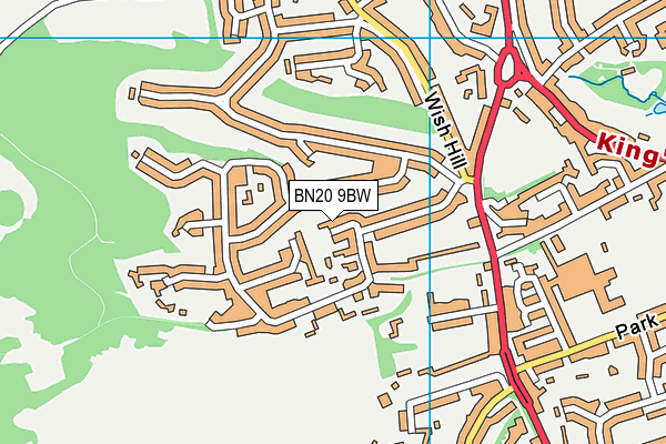 BN20 9BW map - OS VectorMap District (Ordnance Survey)
