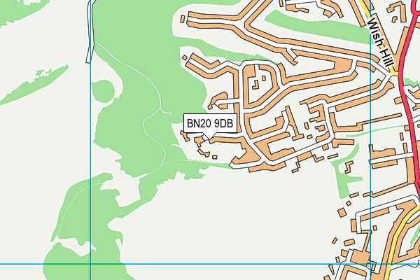 BN20 9DB map - OS VectorMap District (Ordnance Survey)