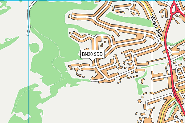BN20 9DD map - OS VectorMap District (Ordnance Survey)