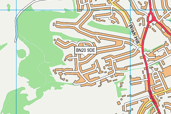 BN20 9DE map - OS VectorMap District (Ordnance Survey)