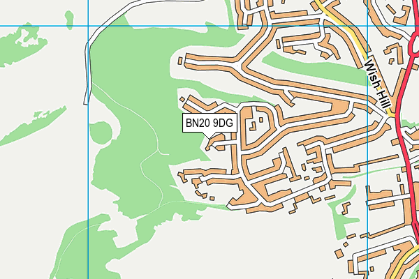 BN20 9DG map - OS VectorMap District (Ordnance Survey)