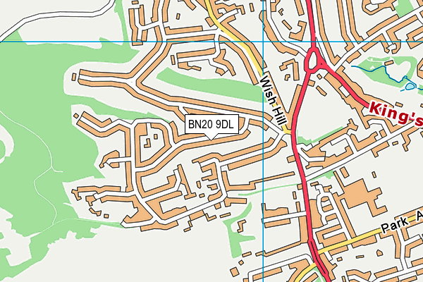 BN20 9DL map - OS VectorMap District (Ordnance Survey)