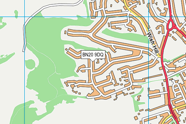 BN20 9DQ map - OS VectorMap District (Ordnance Survey)