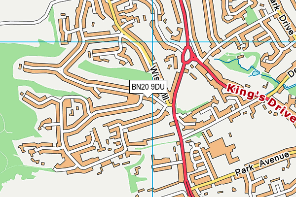 BN20 9DU map - OS VectorMap District (Ordnance Survey)