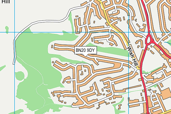 BN20 9DY map - OS VectorMap District (Ordnance Survey)