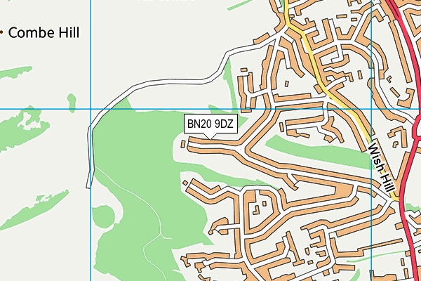 BN20 9DZ map - OS VectorMap District (Ordnance Survey)