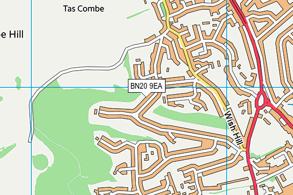 BN20 9EA map - OS VectorMap District (Ordnance Survey)