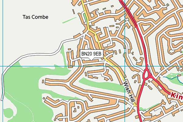 BN20 9EB map - OS VectorMap District (Ordnance Survey)