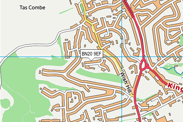 BN20 9EF map - OS VectorMap District (Ordnance Survey)