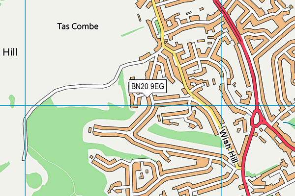 BN20 9EG map - OS VectorMap District (Ordnance Survey)