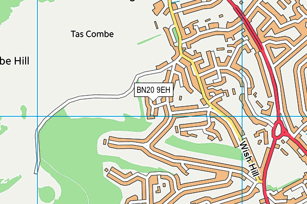 BN20 9EH map - OS VectorMap District (Ordnance Survey)