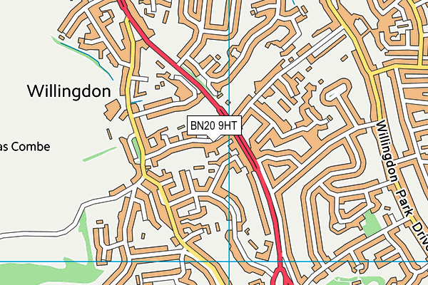 BN20 9HT map - OS VectorMap District (Ordnance Survey)