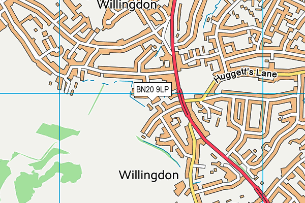 BN20 9LP map - OS VectorMap District (Ordnance Survey)