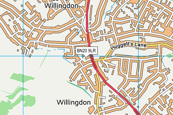 BN20 9LR map - OS VectorMap District (Ordnance Survey)