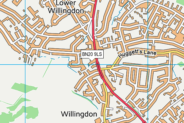 BN20 9LS map - OS VectorMap District (Ordnance Survey)
