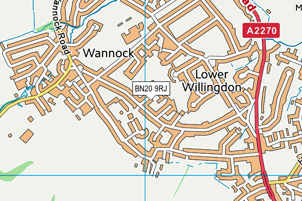 BN20 9RJ map - OS VectorMap District (Ordnance Survey)
