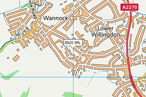 BN20 9RL map - OS VectorMap District (Ordnance Survey)