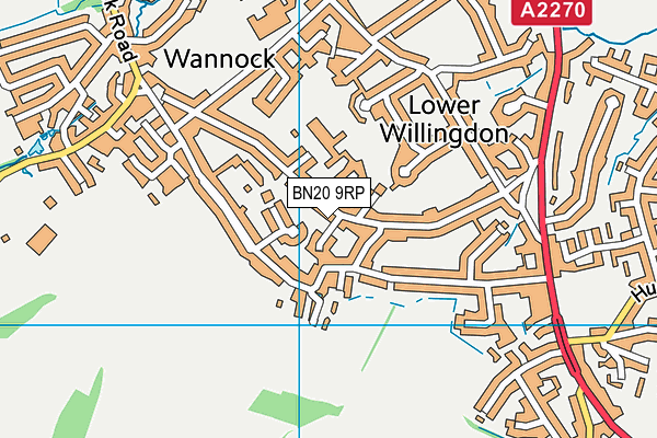 BN20 9RP map - OS VectorMap District (Ordnance Survey)