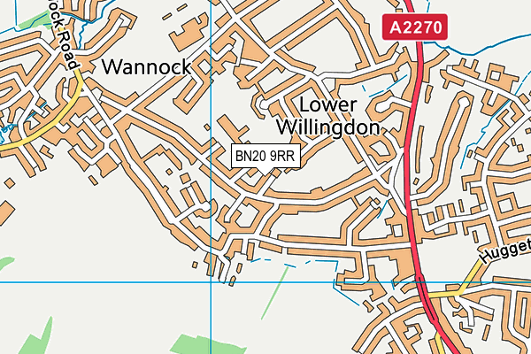 BN20 9RR map - OS VectorMap District (Ordnance Survey)
