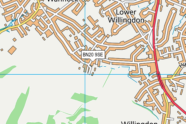 BN20 9SE map - OS VectorMap District (Ordnance Survey)