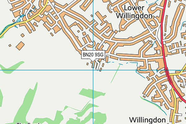 BN20 9SG map - OS VectorMap District (Ordnance Survey)