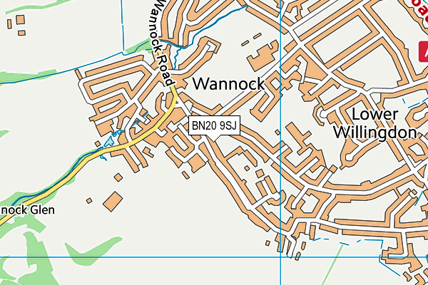 BN20 9SJ map - OS VectorMap District (Ordnance Survey)