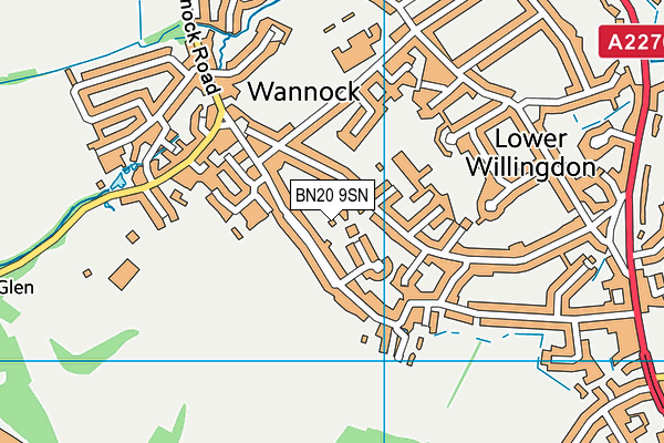 BN20 9SN map - OS VectorMap District (Ordnance Survey)