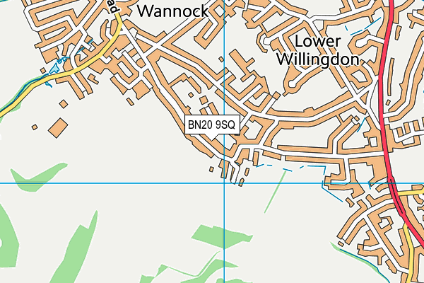 BN20 9SQ map - OS VectorMap District (Ordnance Survey)