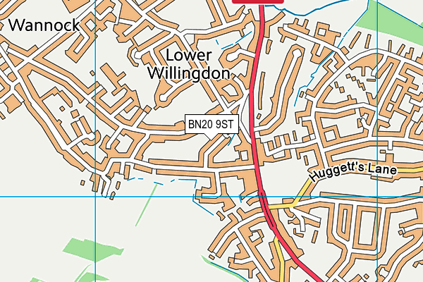 BN20 9ST map - OS VectorMap District (Ordnance Survey)