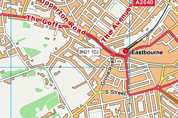 BN21 1DJ map - OS VectorMap District (Ordnance Survey)