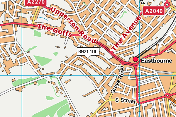 BN21 1DL map - OS VectorMap District (Ordnance Survey)