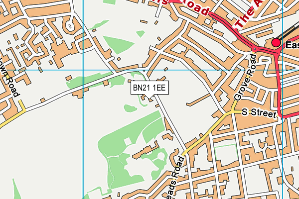 BN21 1EE map - OS VectorMap District (Ordnance Survey)