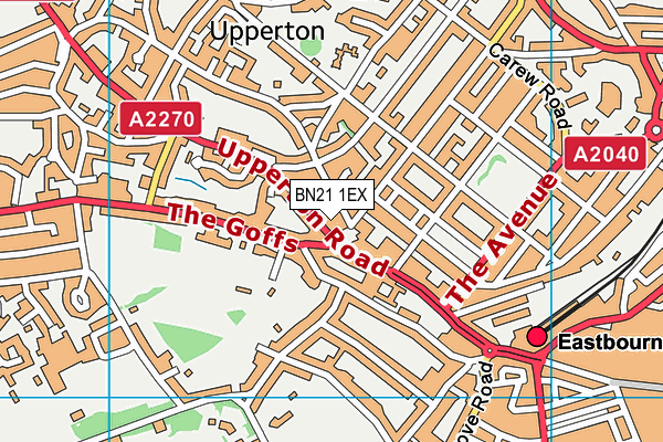 BN21 1EX map - OS VectorMap District (Ordnance Survey)